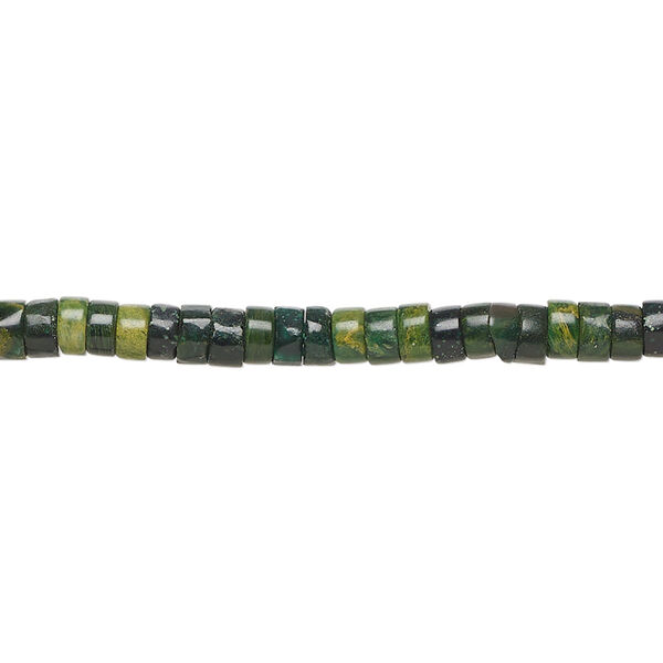 African "jade" 1pkg1, heishi bead natural 15.5-16 inch 4x1.5mm-4x2.5mm image number 0