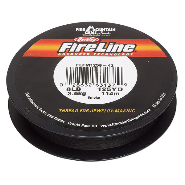 Thread, Berkley® FireLine®, gel-spun polyethylene, smoke, 0.18mm diameter 4-fiber braid, 8-pound test. Sold per 125-yard spool. image number 0