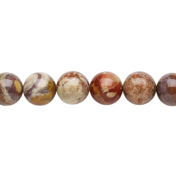 Birdseye rhyolite 1pkg1, round bead natural 15.5-16 inch 8mm image number 0
