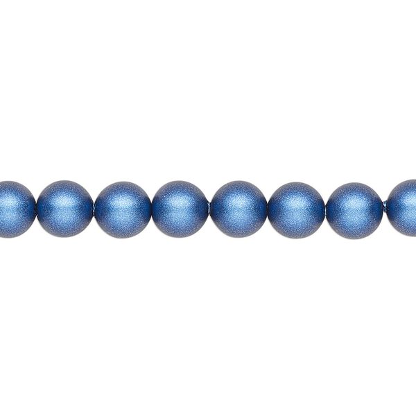 Pearl 50pk iridescent dark blue, Crystal Passions® 6mm round 5810 image number 0