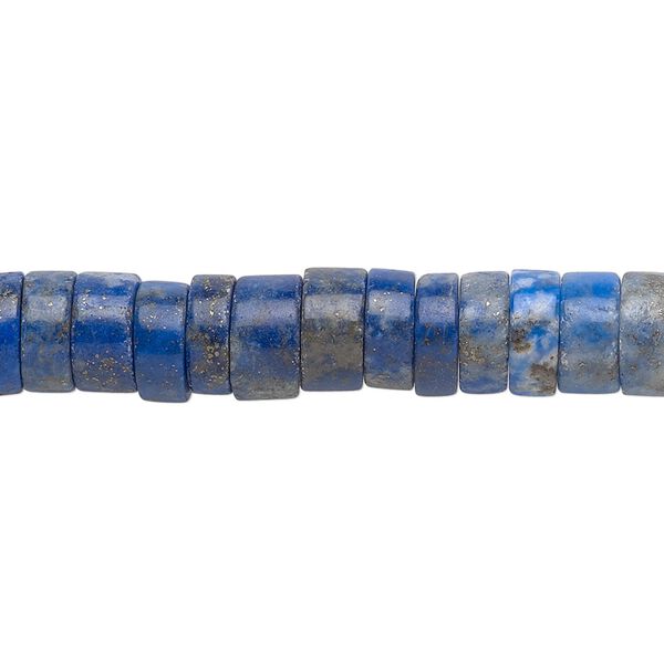 Lapis lazuli 1pkg1, hand-cut heishi bead natural 15.5-16 inch 8x4mm image number 0