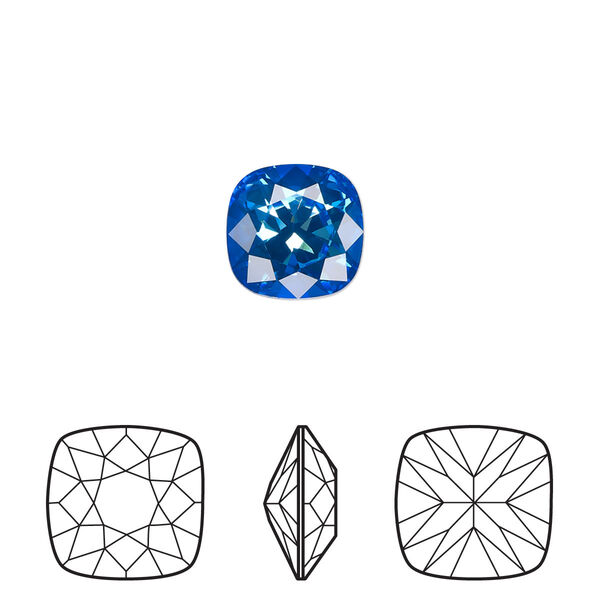 Fancy stone 144pk crystal royal blue DeLite, Swarovski® 10mm cushion 4470 image number 0