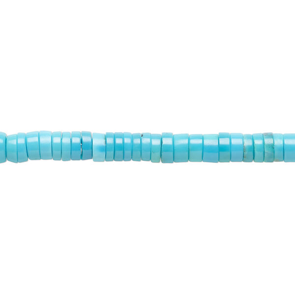 Sleeping beauty turquoise 1pkg1, heishi bead natural A- grade, 15.5-16 inch 4.5x2mm-4.5x3mm image number 0