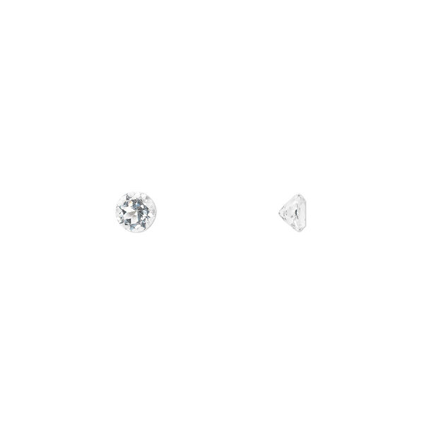 White topaz 1pkg6, hand-cut faceted round gem natural A grade, 4mm image number 0
