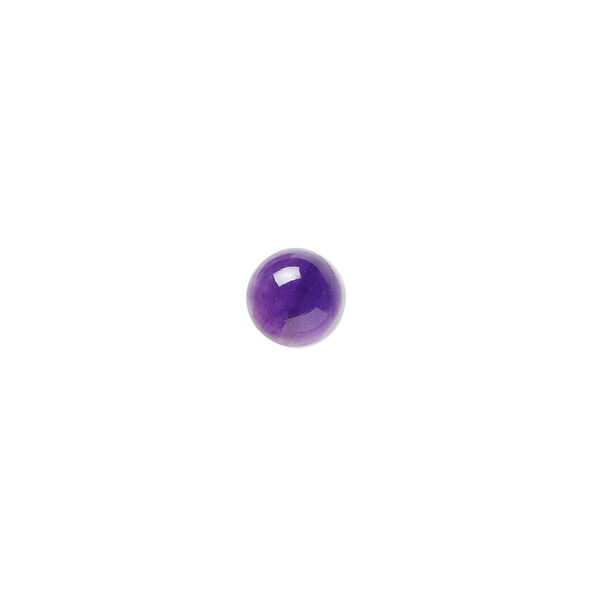 Amethyst 1pkg4, hand-cut calibrated round cab natural B grade, 8mm image number 0