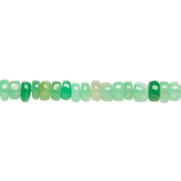 Chrysoprase 1pkg1, hand-cut rondelle bead natural 8 inch 5x2mm-6x3mm image number 0