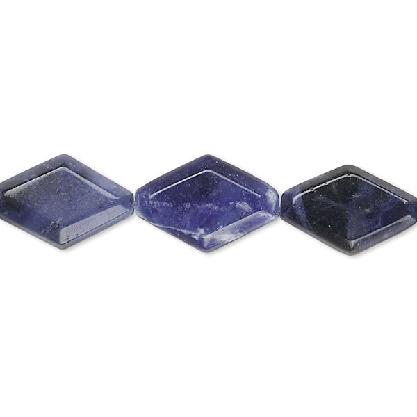 Sodalite 1pkg1, diamond bead natural 15.5-16 inch 15x10mm image number 0