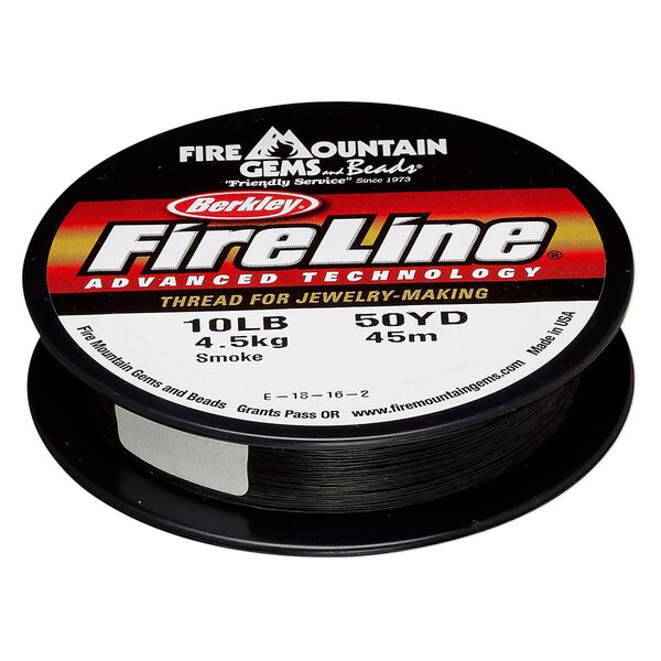 Thread, Berkley® FireLine®, gel-spun polyethylene, smoke, 0.2mm diameter 4-fiber braid, 10-pound test. Sold per 50-yard spool. image number 0