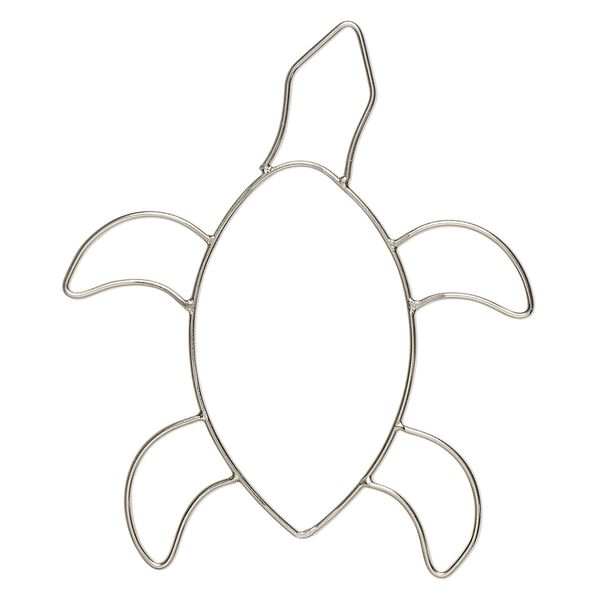 Wire frame, steel, 6x5-inch turtle. Sold individually. image number 0