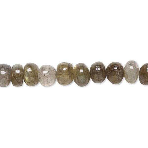 Labradorite 1pkg1, hand-cut rondelle bead natural 14 inch 6x3mm-7x6mm image number 0