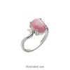 Ring, Sure-Set™, sterling silver, swirl band with 10x8mm 4-prong oval setting, size 8. Sold individually. image number 1