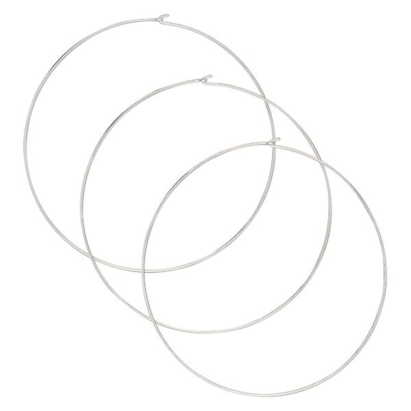 Neckwire, silver plate steel, 1.5mm wide, 16 inches. Sold per pkg of 3. image number 0