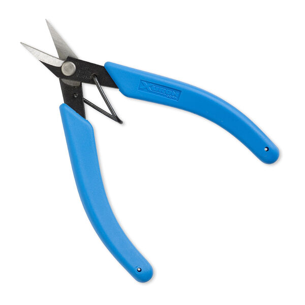 Shears, Xuron®, #9180, serrated high-durability, steel and rubber, black and blue, 5-3/4 inches. Sold individually. image number 0