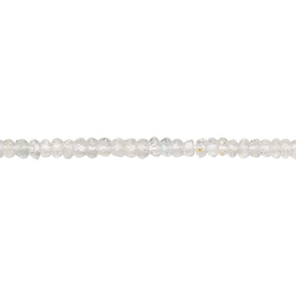 Quartz crystal 1pkg1, hand-cut faceted rondelle bead natural 13 inch 3x1mm-4x3mm image number 0