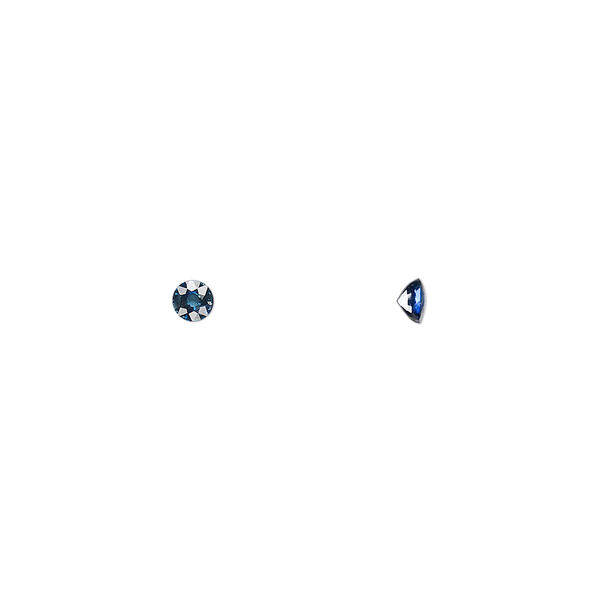 Blue sapphire 1pkg1, hand-cut faceted round gem 3.25mm image number 0