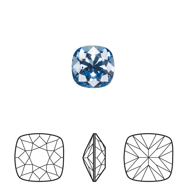 Fancy stone 144pk ice blue foil back, Swarovski® ReCreated™ 10mm cushion 4470 image number 0