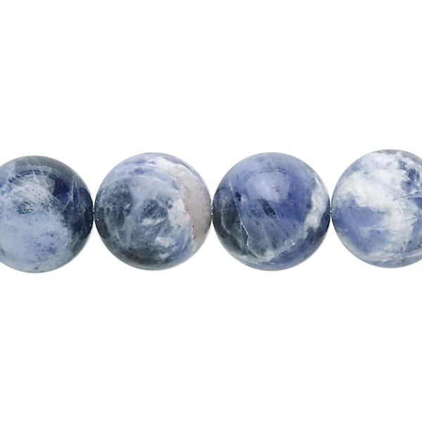 Sodalite 1pkg1, round bead natural 15.5-16 inch 12mm image number 0