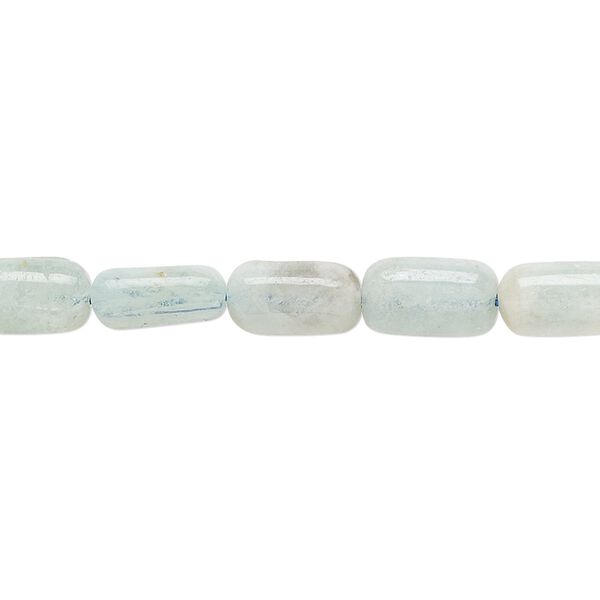 Aquamarine 1pkg1, rounded rectangle bead 15 inch 10x6mm image number 0