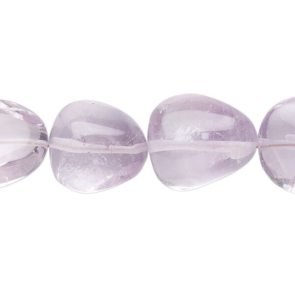Lavender amethyst 1pkg1, nugget bead natural 6 inch medium image number 0