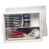 Organizer, Tool & Spool Bin™, Bead Storage Solutions™, plastic, clear and opaque off-white, 13-3/4 x 10-1/2 x 5 inches with removable caddies. Sold per 5-piece set. image number 3