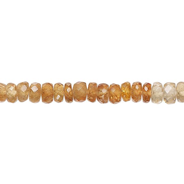 Hessonite garnet 1pkg1, hand-cut faceted rondelle bead natural 17 inch 5x2mm-5x3mm image number 0