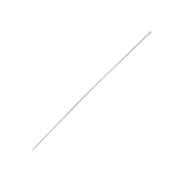 Needle, John James, nickel-plated steel, #10 with 0.56mm eye width, 2-3/16 inches. Sold per pkg of 25. image number 0
