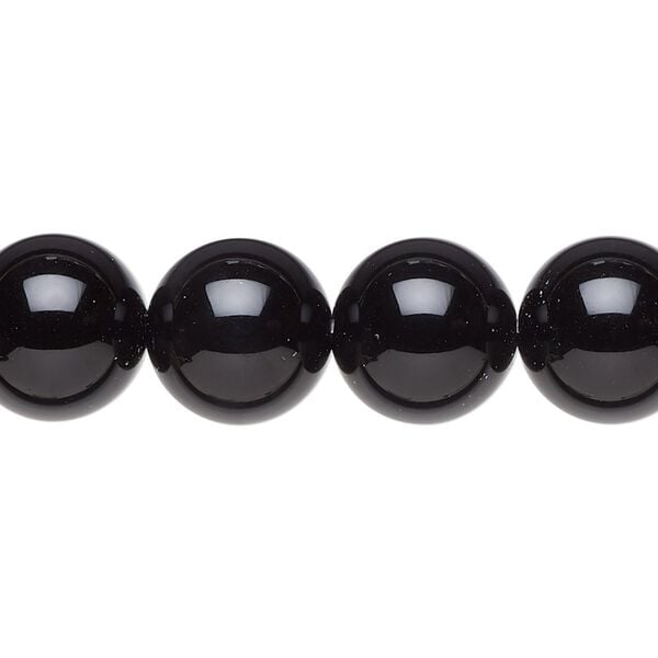 Black onyx 1pkg1, round bead 15.5-16 inch 12mm image number 0