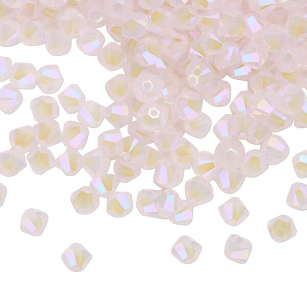 Bead 144pk rose water opal shimmer 2X, Crystal Passions® 4mm bicone 5328 image number 0