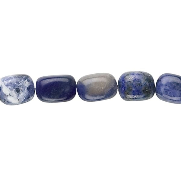 Sodalite 1pkg1, pebble bead natural 15.5-16 inch medium image number 0
