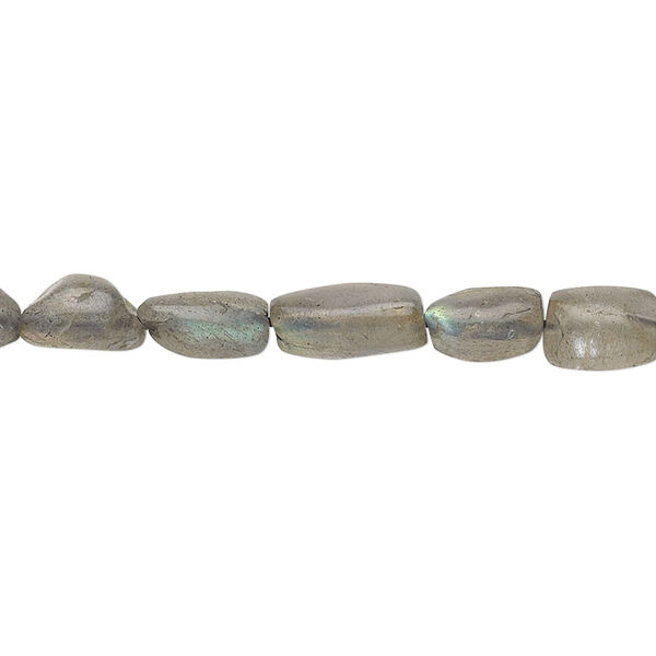 Labradorite 1pkg1, hand-cut oval bead natural 14 inch 8x5mm-11x6mm image number 0