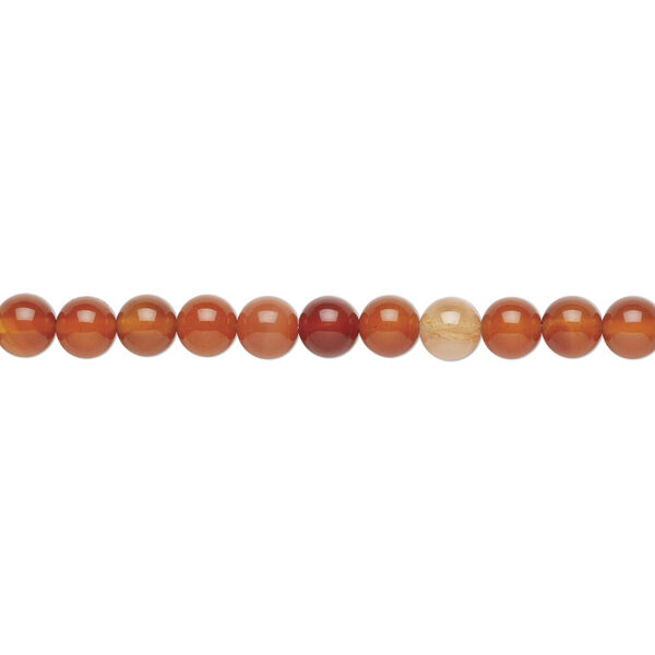 Red agate 1pkg1, round bead 15.5-16 inch 8mm image number 0