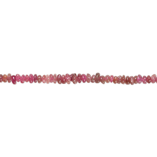 Pink tourmaline 1pkg1, hand-cut rondelle bead 12 inch 2x1mm-3x2mm image number 0