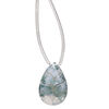 Moss agate 1pkg1, hand-cut top-drilled carved leaf bead natural B grade, 18x12mm image number 0