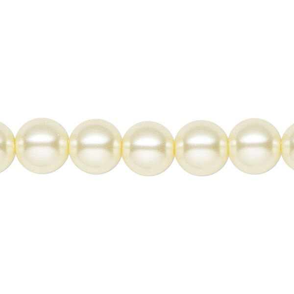 Pearl 2pk ivory, Celestial Crystal® 8mm round 15.5-16 inch image number 0