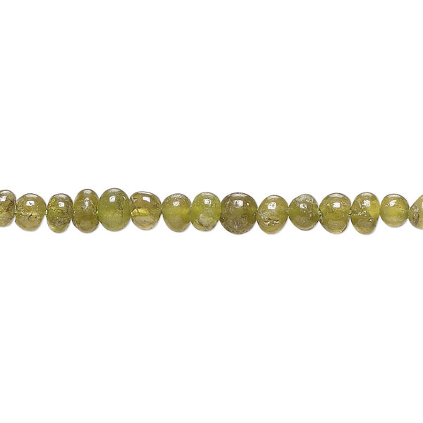 Vesuvianite 1pkg1, hand-cut tumbled pebble bead natural 14 inch small image number 0