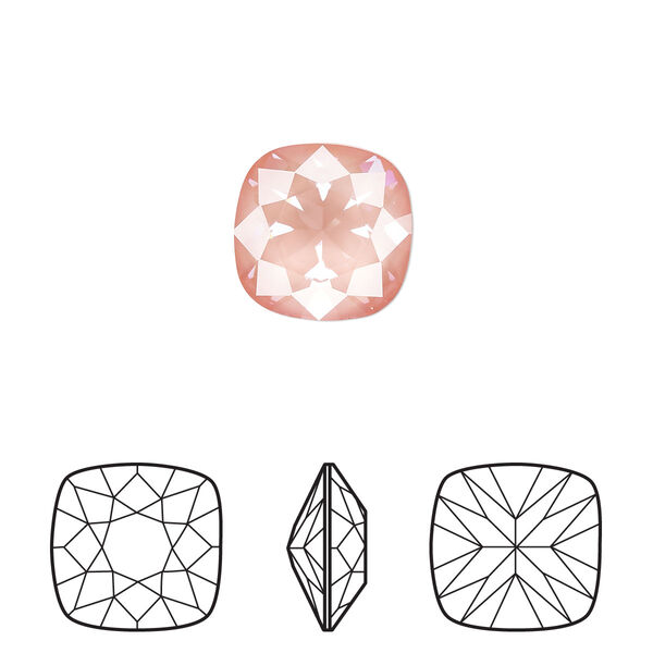 Fancy stone 1pk crystal flamingo ignite, Crystal Passions® 12mm cushion 4470 image number 0