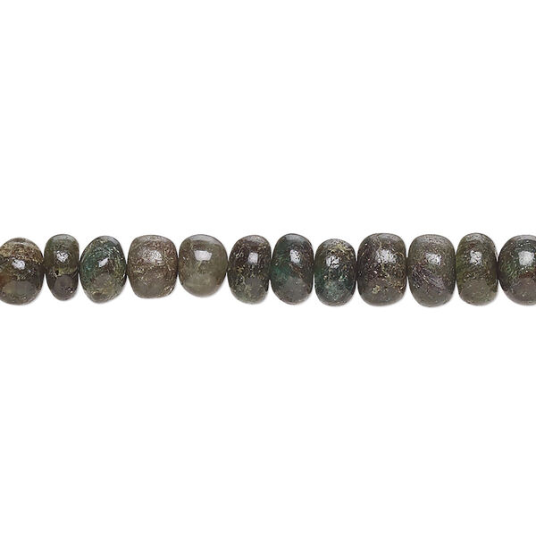 Emerald 1pkg1, hand-cut rondelle bead 15 inch graduated 4x2mm-6x5mm image number 0