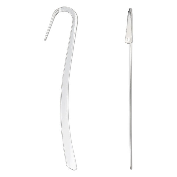 Bookmark, silver-plated steel, 3-3/8 inches long. Sold per pkg of 2. image number 0