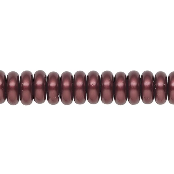 Pearl 1pk bordeaux, Celestial Crystal® 8x3mm rondelle 15.5-16 inch image number 0