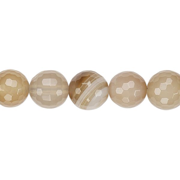 Agate 1pkg1, faceted round bead 15 inch 10-11mm image number 0