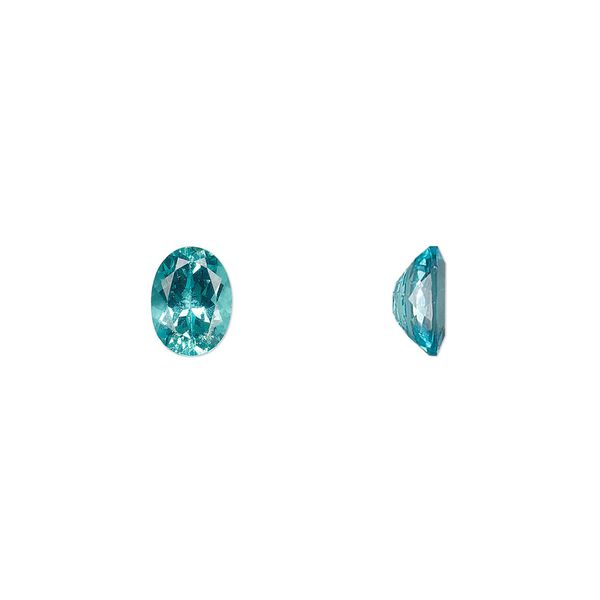 Apatite 1pkg1, hand-cut faceted oval gem natural 8x6mm image number 0