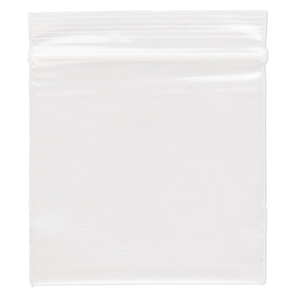 Bag, Tite-Lip™, oxo-biodegradable plastic, clear, 2-inch top zip. Sold per pkg of 1,000. image number 1