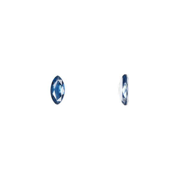 Blue sapphire 1pkg1, hand-cut faceted marquise gem 7x3.5mm image number 0