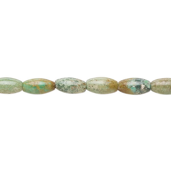 Turquoise 1pkg1, oval bead 15 inch 8x4mm-9x4mm image number 0