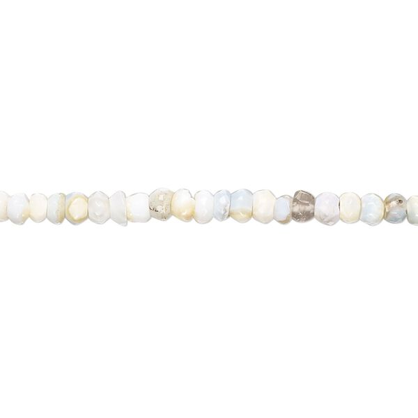 Peruvian opal 1pkg1, hand-cut faceted rondelle bead natural 10 inch 3x1mm-4x3mm image number 0
