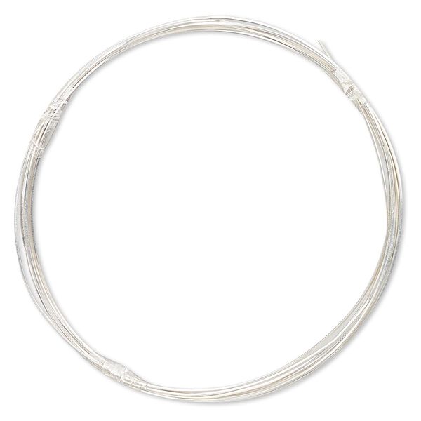 Wire, sterling silver-filled, half-hard, square, 26 gauge. Sold per 5-foot spool. image number 0