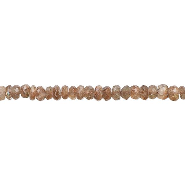 Andalusite 1pkg1, hand-cut faceted rondelle bead natural light 13 inch 3x2mm-4x3mm image number 0