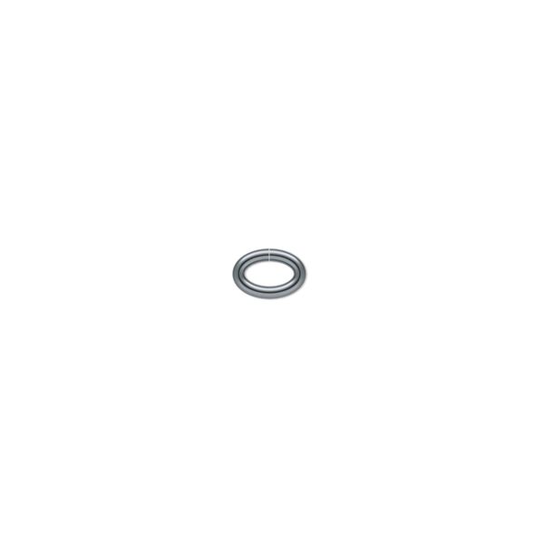 Jump ring, gunmetal-plated brass, 6x4mm oval, 4.1x2mm inside diameter, 18 gauge. Sold per pkg of 500. image number 0