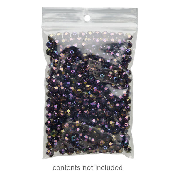 Bag, Tite-Lip™, plastic, clear, 3x4-inch top zip with hole. Sold per pkg of 100. image number 0