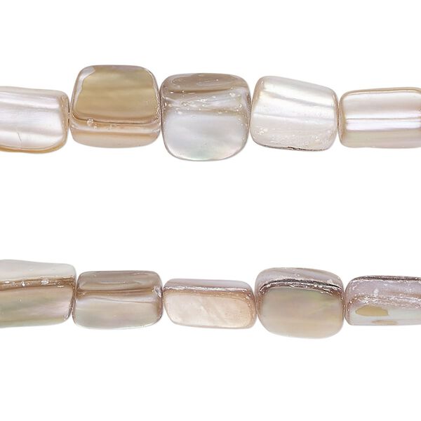 Bead, mother-of-pearl shell (dyed), ash, medium chip and 10x7mm-11x8mm stick, Mohs hardness 3-1/2. Sold per pkg of (2) 15-inch strands. image number 0